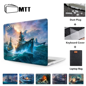 

MTT Case for MacBook Pro Retina 13 15 16 inch With Touch Bar Laptop Sleeve For mac book Air 11 12 13.3 inch Warship Print Cover