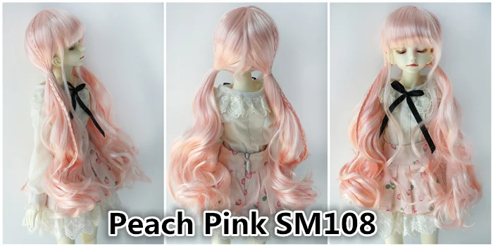 JD337 1/8 1/6 1/4 Pretty Synthetic Mohair BJD Wigs Suit For Size 5-6 Inch 6-7 Inch 7-8 Inch Doll Free Shipping Doll Hair Only