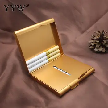 

Cigarette Box Case Smoking Sets Metal Women 20 Sticks Smoking Cigarettes Case Fashion Men Cigar Tobacco Holder Pocket Box Gift