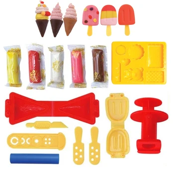

DIY Slime Plasticine Mold Dough Clay Play Kit Set Ice Cream Maker Modeling Clay Tool Toy Children Kid Education Kitchen Toy Gift