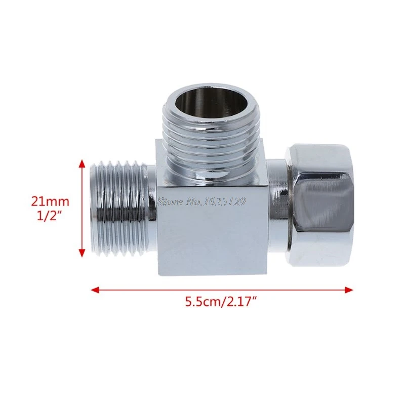 1/2 &quotлатунный хромированный 3 ходовой отводящий шланг фитинг тройник Т образный