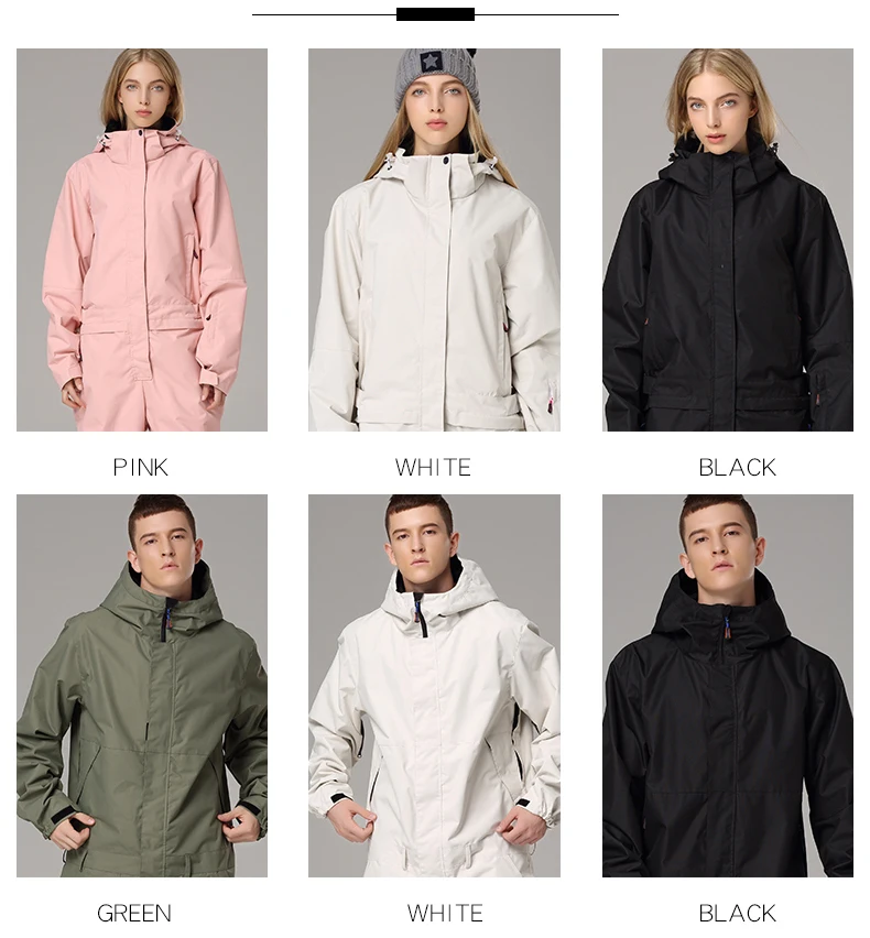 Waterproof Hooded Men's Jumpsuits Sport Female Snow Overalls Women's Winter Outdoor Wear Snowboard Man Skiing Suits