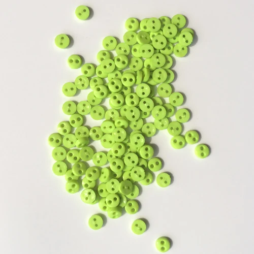 Lawngreen 6(упаковка 100) Мини-кнопки 4 мм круглые крошечные Кнопки скрапбукинг украшения детской ткани - Цвет: Lawngreen