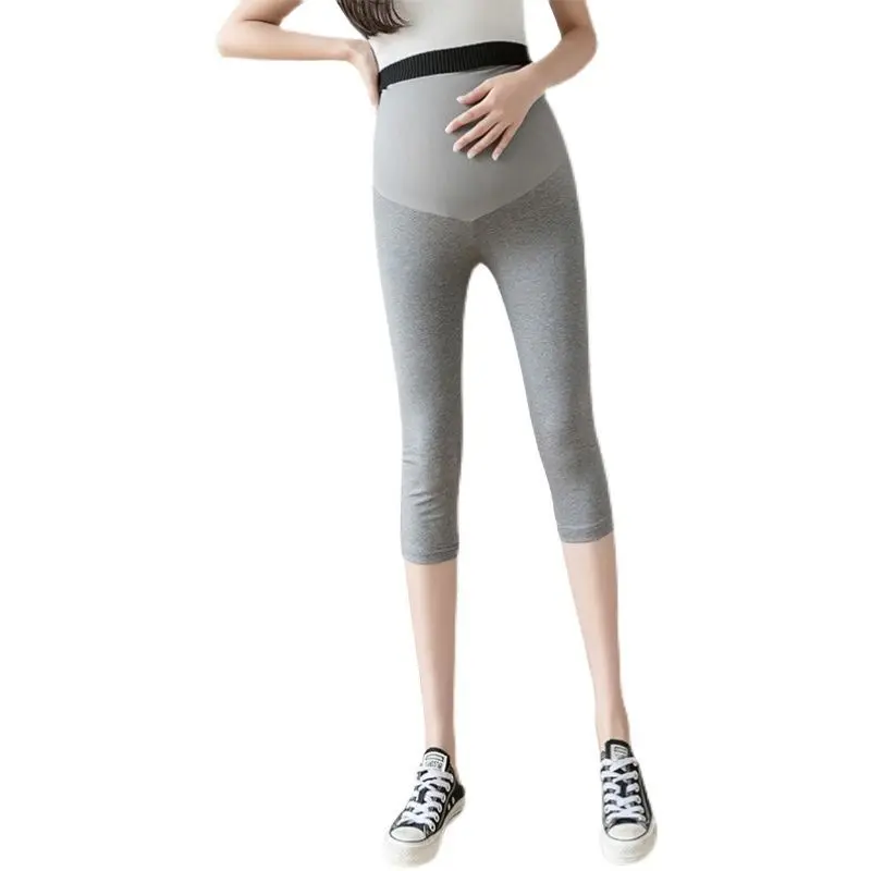 M-6XL Leggings For Pregnant Women Elastic High Waist Stripes Pants Pregnancy Sports Clothes Maternity Fitness Trousers Skinny