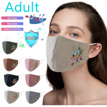 

1Pcs Adult Unisex Floral Printing Facemask Washable Adjustable Breathable Windproof Protective Face Mask mascarilla reutilizable