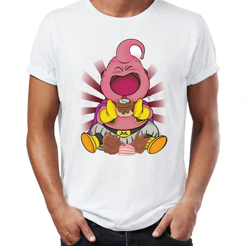 

Men's T Shirt Dragon Ball Majin Buu Ghostbuster Funny Crossover Mens Tshirt Hip Hop Streetwear New Arrival Male Clothes