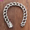 BOCAI S925 sterling  Silver bracelet for men Retro Thai Silver Men's  Buckle bracelet 2022 new  fashion 925 silver bracelets ► Photo 3/6