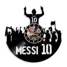 Виниловые настенные часы The King 10 Lionel Messi, Аргентина, футболист, часы, непробиваемые силы, футбол, легенда, подарок для фанатов Messi