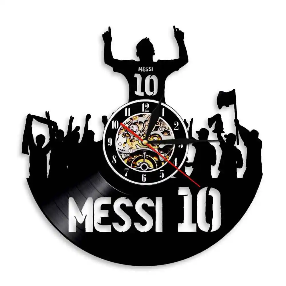 Виниловые настенные часы King 10 Lionel Messi для футбольного проигрывателя в Argentina