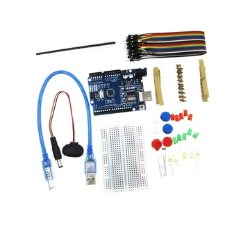 

Basic Starter Kit UNO R3 Mini Breadboard LED Jumper Wire Button Arduino Box