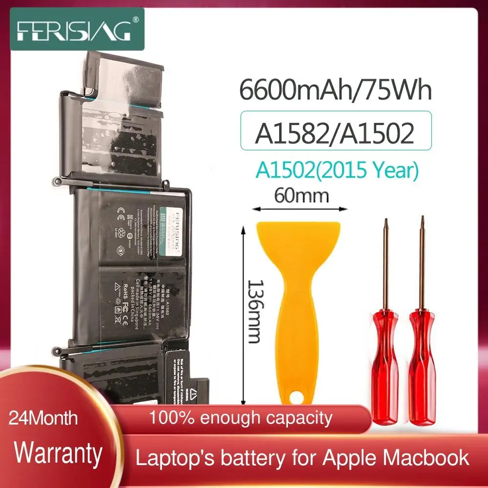 FERISING Новый 11 42 V A1582 Оригинальный аккумулятор для ноутбука Apple MacBook Pro 13 &quotRetina A1502