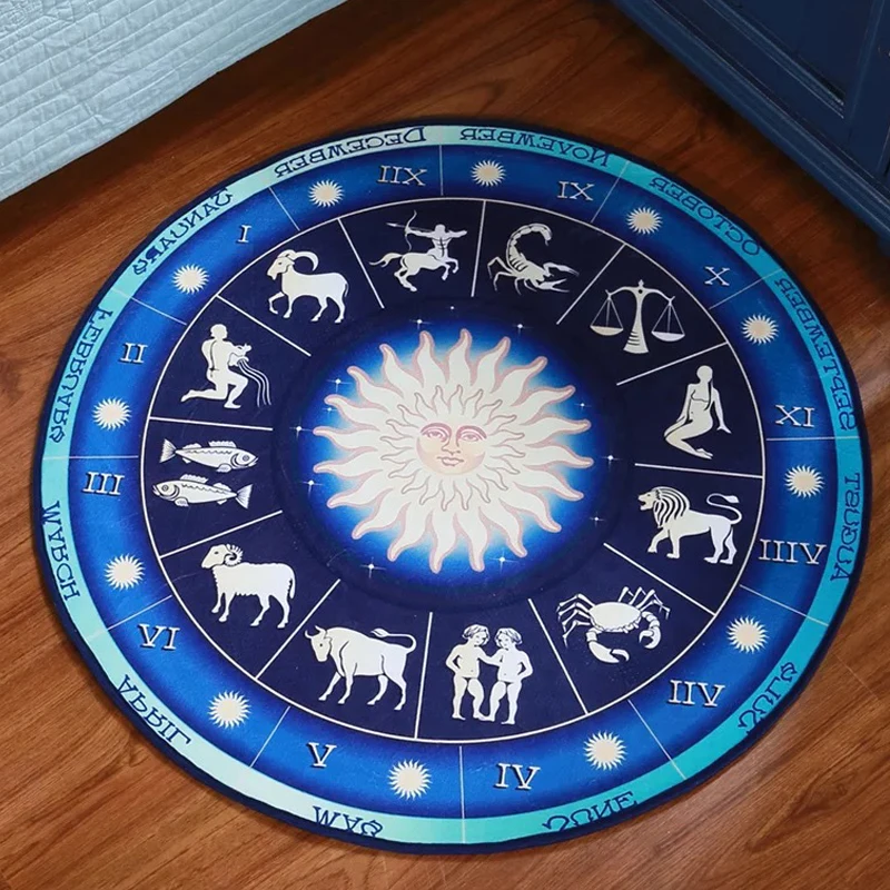 Круглый ковер для спальни нескользящий коврик в скандинавском стиле Впитывающий