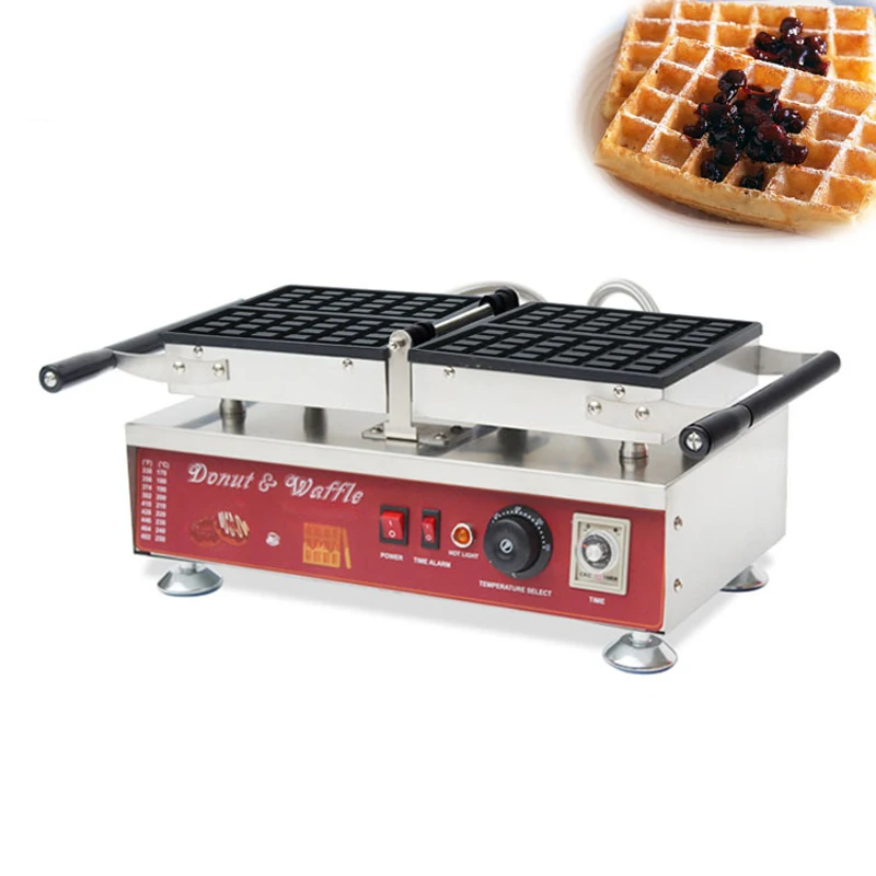 

Commercial Electric 4pcs Square Belgian Waffle Baker Maker Iron Machine Nonstick Waffle Maker Pan Mould Snack Machine CE