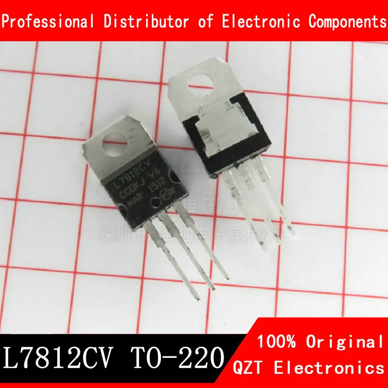 Новый и оригинальный чипсет IC L7812CV L7812 TO220 7812 LM7812 MC7812 TO-220, 10 шт. три модуля регулятора клеммы l7812 lm7812 блок питания 12 в выпрямитель и сглаживание модуля преобразователя питания