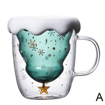 

Pyrex Star Wish Cup Creative Cup Christmas Tree Cup Double Cup Office Mark Coffee Cup