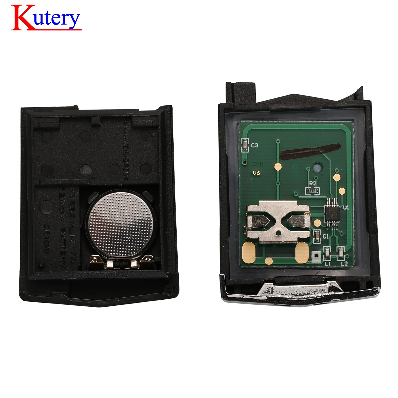 KUTERY UPGRADED FLIP REMOTE CAR KEY 2 BUTTON 433MHZ 4D63 CHIP FOR MAZDA 2 3 6 CX7 CX9 RX8 VISTEON MODEL NO. 41521