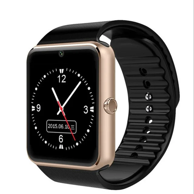 Смарт часы Smartwatch A1 GT08 Android телефонный звонок Relogio 2G GSM SIM TF карта камера для IPhone samsung HUAWEI PK B57 DZ09 V8 U8 - Цвет: Black gold