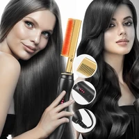 Heating Hot Comb Professional Hair Straightener For Wigs Heated Comb Electric Hair Styling Comb Curler And Straightener Tool 1