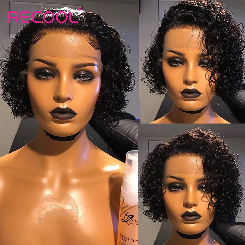 Парик фея Recool парики из человеческих волос на шнуровке спереди бразильские 4x4