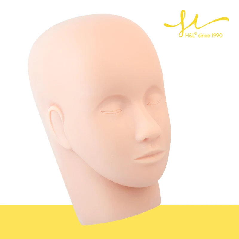 

Eye Facial Make-up Practice Training Lashes for Eyelash Extensions Mannequin Head Flat with Practice Lashes