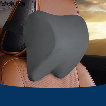 Headrest Car Neck Pillow Seat lumbar Pillow in auto back Memory Foam Fabric For chair Support Cushion covers CD50 Q05 - Цвет: Оранжевый