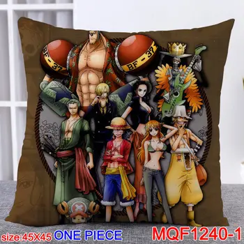 

2020 New Anime one piece Luffy ZORO Sanji Ace Robin Shank Pillow Cover case 3D Print Two sided 45X45CM Decorative Pillowcase 01A