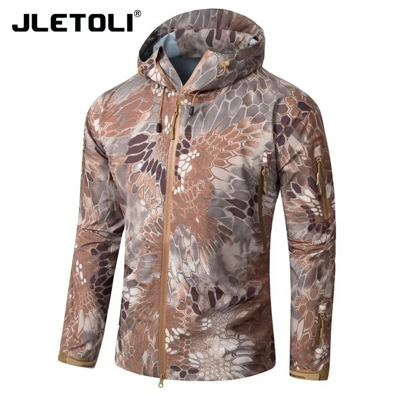 JLETOLI, водонепроницаемая куртка, ветровка, зимняя, для улицы, походная куртка, для мужчин и женщин, пальто, ветрозащитная, жесткая оболочка, куртка, тактическая одежда - Цвет: DDXMW