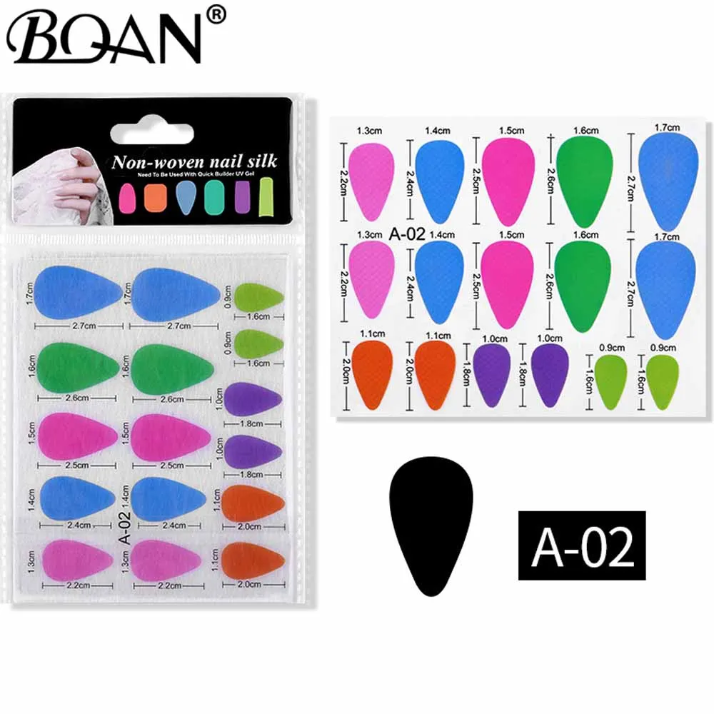 BQAN 6 Размер Профессиональный волоконный стеклянный гвоздь расширение стекловолокна для ногтей шелковое расширение гвоздь акриловые наконечники маникюрный салон - Цвет: 02