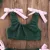 Baby Girl Green Tassel Bikini Tankini Sets Kids Children Summer Beach Solid Two Pieces Swimsuit Swimwear Купальник