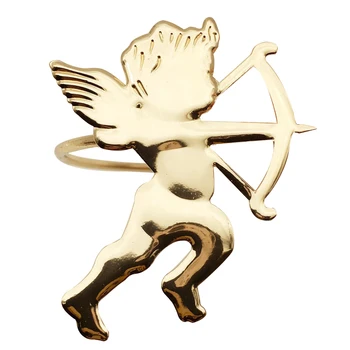 

HOT 10pcs Gold Napkin Rings Elegant Cupid Napkin Holders Gifts for Valentine Wedding Farmhouse Party TI99