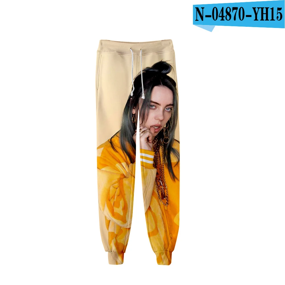 Новинка; повседневные брюки Billie Eilish с 3D принтом; популярные брюки для мужчин и женщин; модные удобные спортивные штаны для мальчиков и девочек; сезон осень-зима - Цвет: 3D pants