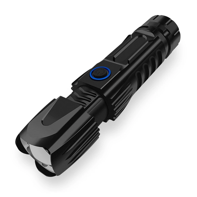 Affordable Offer for  Powerful Flashlight Zoomable XHP90 LED Flashlight USB Rechargeable 26650 Flashlight Torch 5 Modes