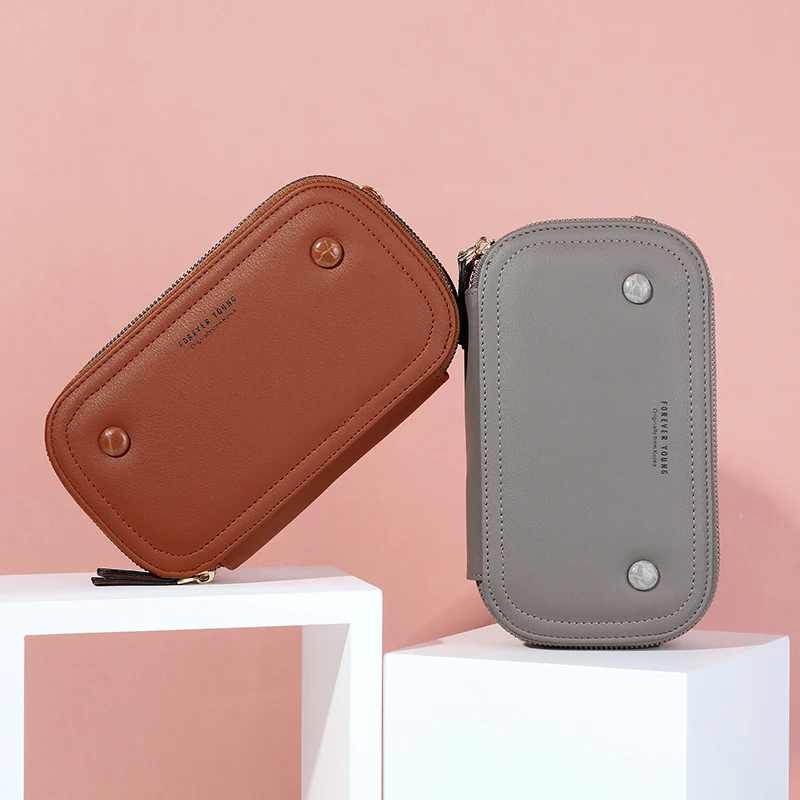 Women's Mini Crossbody Bag Fashion Women Cell Phone Shoulder Messenger Clutch Female Small Purse Double Zipper Handbag NEW | Багаж и