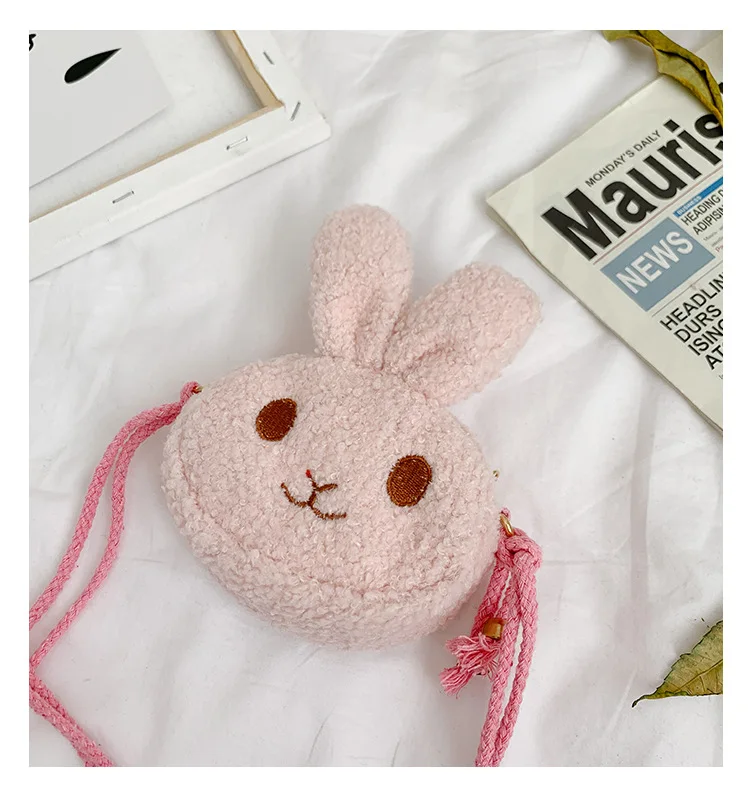 Милые девушки плюшевый кролик Наплечные сумки набивная сумка через плечо сумочка подарок