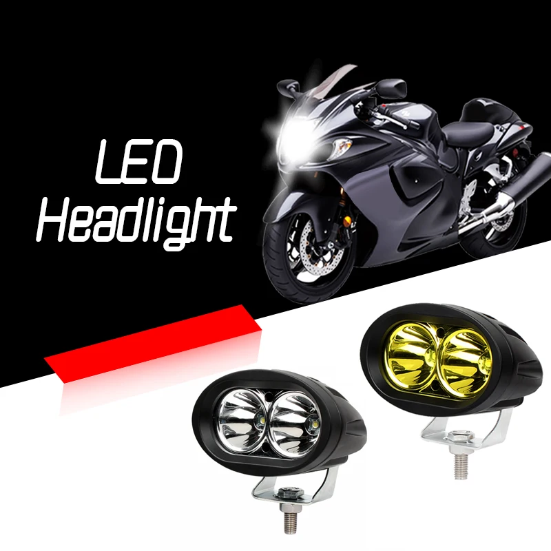 

SUNKIA Motorcycle LED Work Light U10 20W 2000 Lumen Universal Spot Bicycle Off Road ATV 4WD Car Driving Fog Auxiliary Lamp