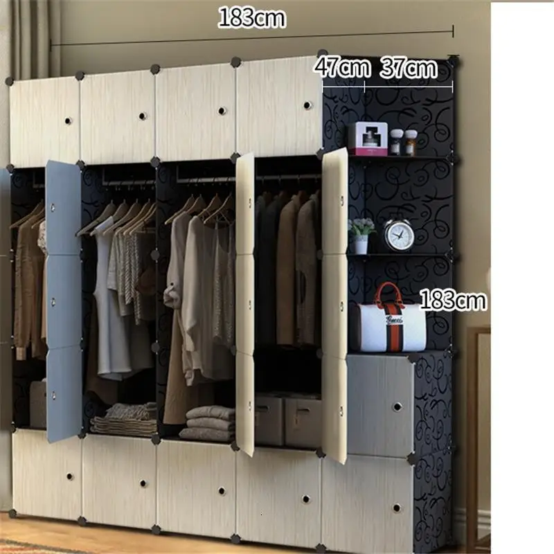 Moveis For Dresser Closet Storage Armario Almacenamiento Mueble De Dormitorio Guarda Roupa Bedroom Furniture Cabinet Wardrobe - Цвет: Version L