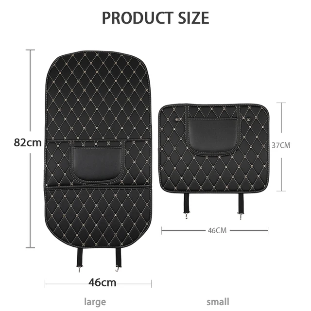 PU Leather Car Seat Back Protector Pad Interior Auto Anti Kick Pads for Kids Child Kick Anti Dirty Protect Mats Auto Accessories 2