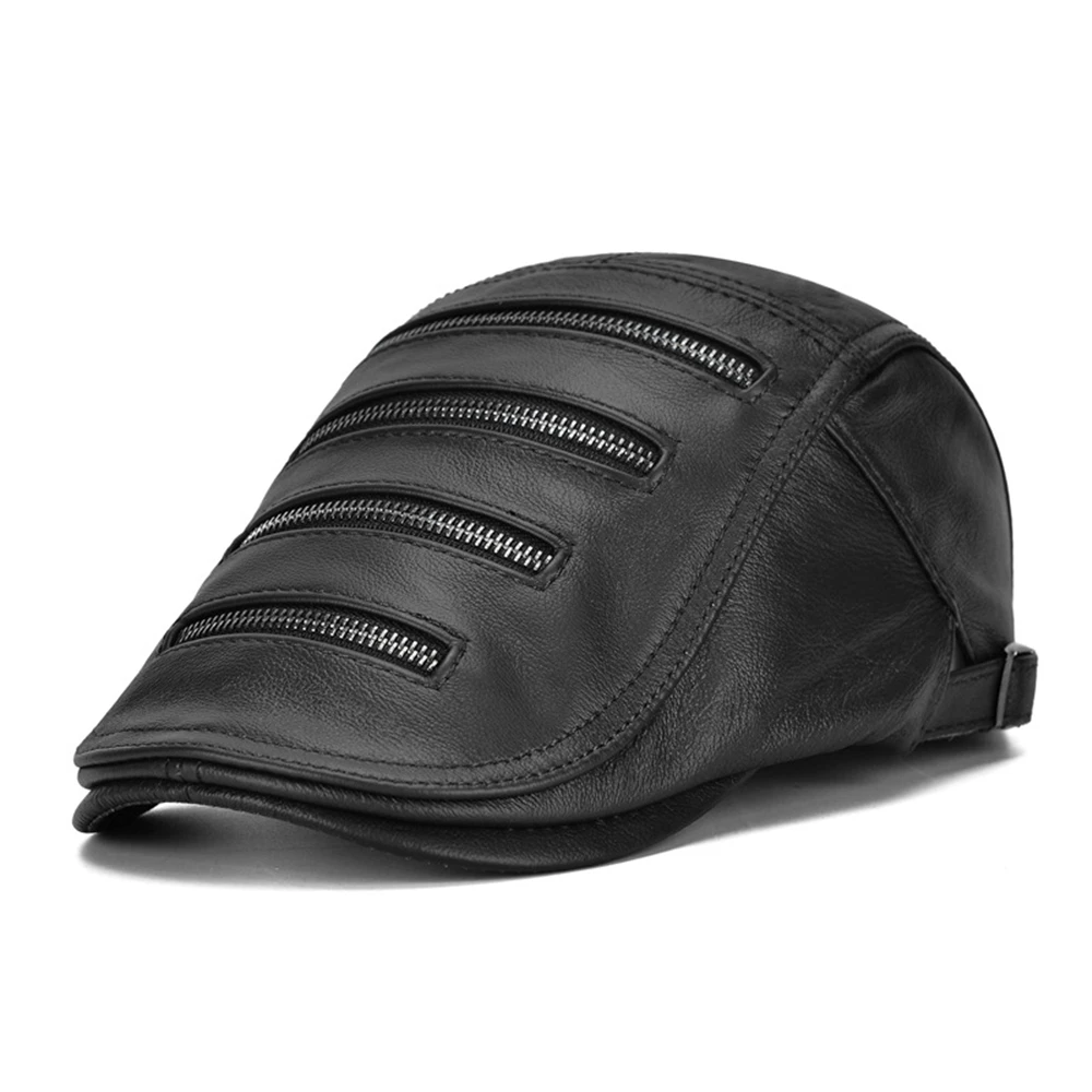 LA SPEZIA Mens Beret Genuine Leather 