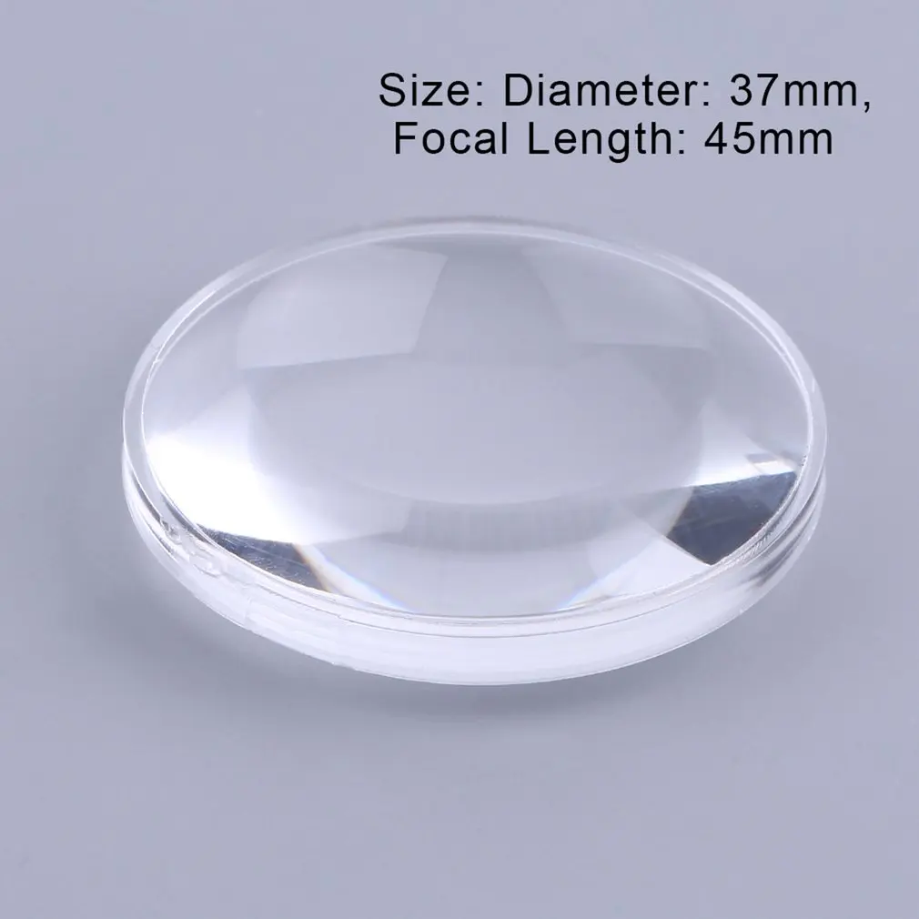 1PCS 37mm Dia Double Aspheric Convex Lens 45mm Focal Length Virtual Reality VR Biconvex Lens Optics Lens for Camera Projector