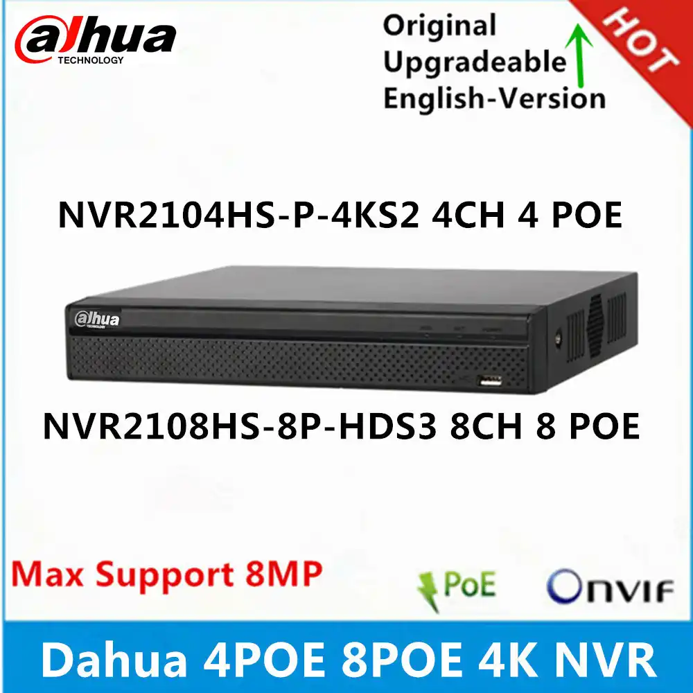 Dahua 4k Nvr2104hs P 4ks2 4ch 4poe Nvr2108hs 8p Hds3 8ch 8 Poe