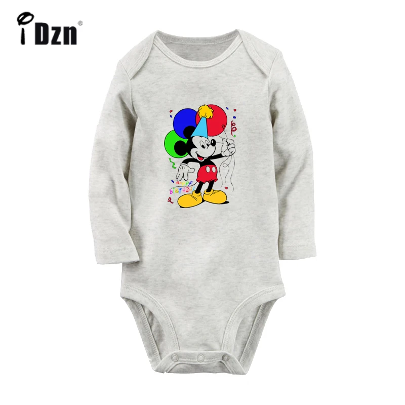ifBabyG4007C Боди для новорожденных с героями мультфильмов «Освальд Счастливый Кролик Утка»; комбинезон с длинными рукавами для малышей; Рождественский подарок - Цвет: ifBabyG4007C