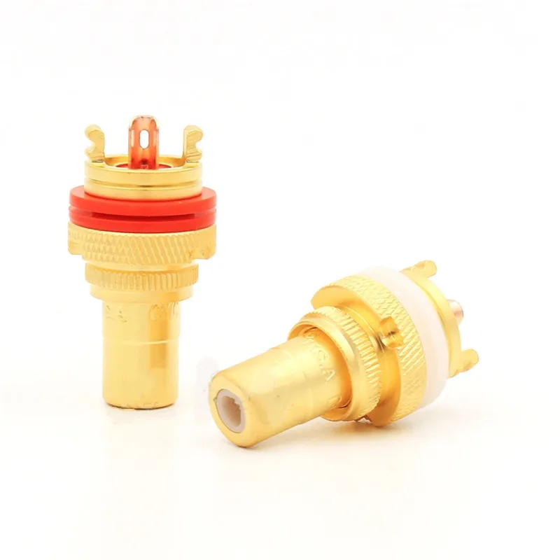 Moonsaudio RCA Plug 24k позолоченный CMC с разъемом тюльпан женский для аудио сигнала AV мама