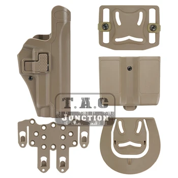 

Tactical Serpa Level 2 Auto Lock Duty Right Hand Pistol Holster w/ MOLLE Platform & Magazine Pouch For Sig Sauer P226 P229