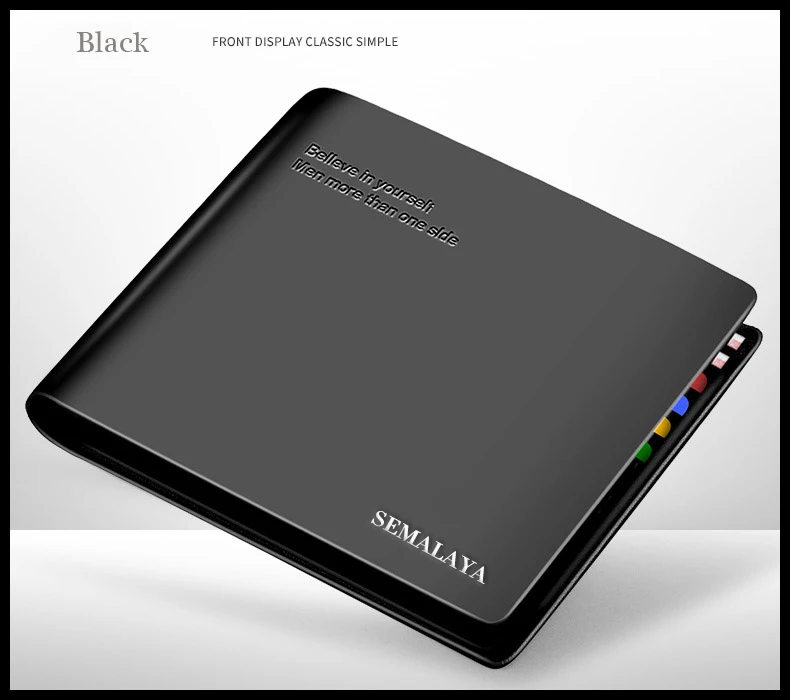 Men Wallet 100% Genuine Leather Men Wallets Premium Product Real Cowhide Wallets for Man Short Black Walet Men Wallet RFID Busin