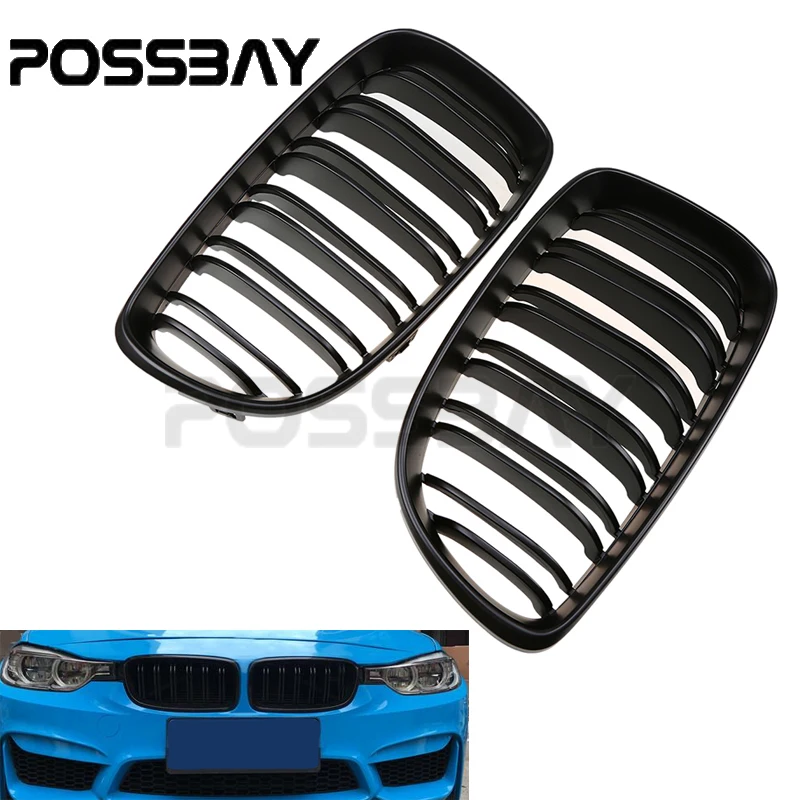 Racing Grill Fit For BMW 1-Series E87 5-door 2007-2011 Facelift Front Hood Kidney Grille Matte Black Double Line Car Grills | Автомобили и