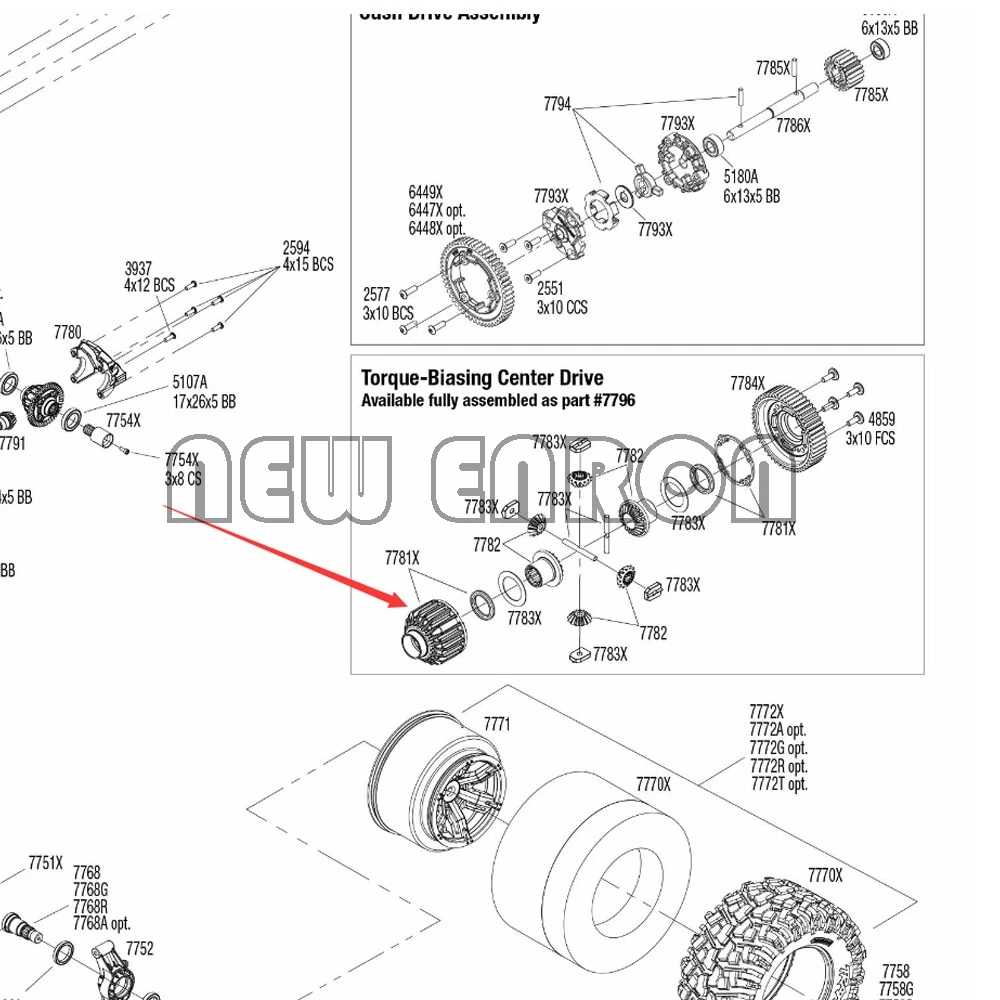 Новинка ENRON 1 шт. алюминиевый дифференциальный Diff чехол 7781 7781X 1:5 металлический для