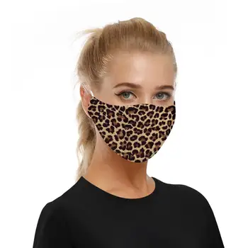 

New Fashion Leopard Zebra Floral Pattern Woman Mouth Mask Fashion Reusable Face Mask with 2Pcs Filter PM2.5 Non-disposable Mask