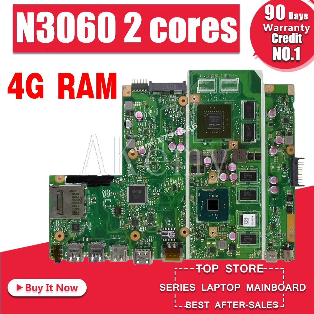 X541SC MB._ 4G/N3060/AS V1G 90NB0CI0 R00040 материнская плата для For Asus X541S ноутбука 100%