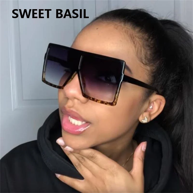

Oversized Shades Women Sunglasses Black Fashion Square Glasses Big Frame Vintage Retro Glasses Female Unisex Oculos Feminino