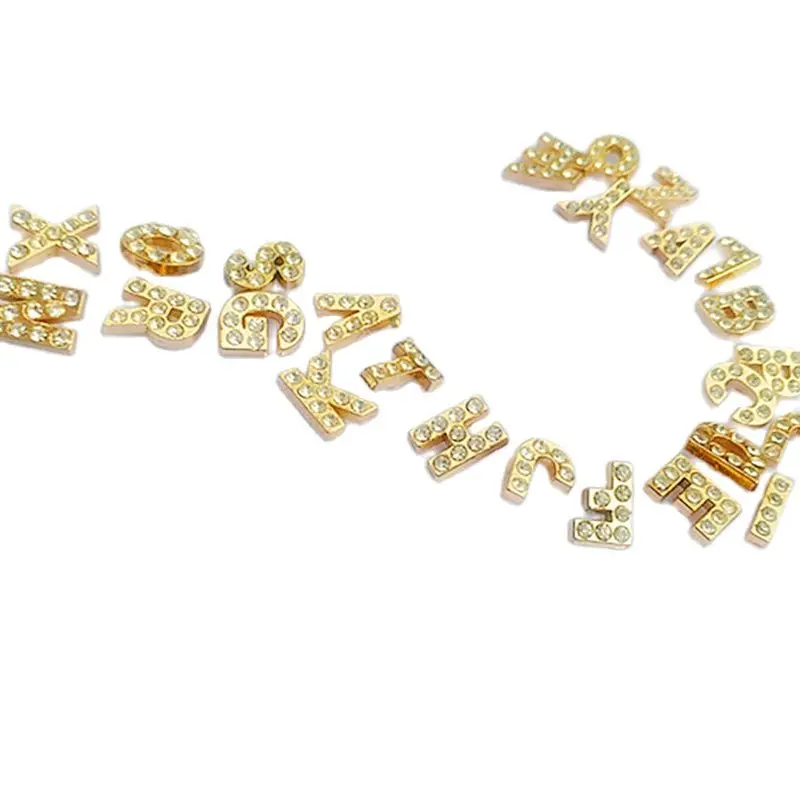 

Allory Rhinestone Gold Color Letters A-Z Alphabet Rivet Cap Stud Bag Hat Belt Jeans Chocker Decoration Leather Craft Accessoires